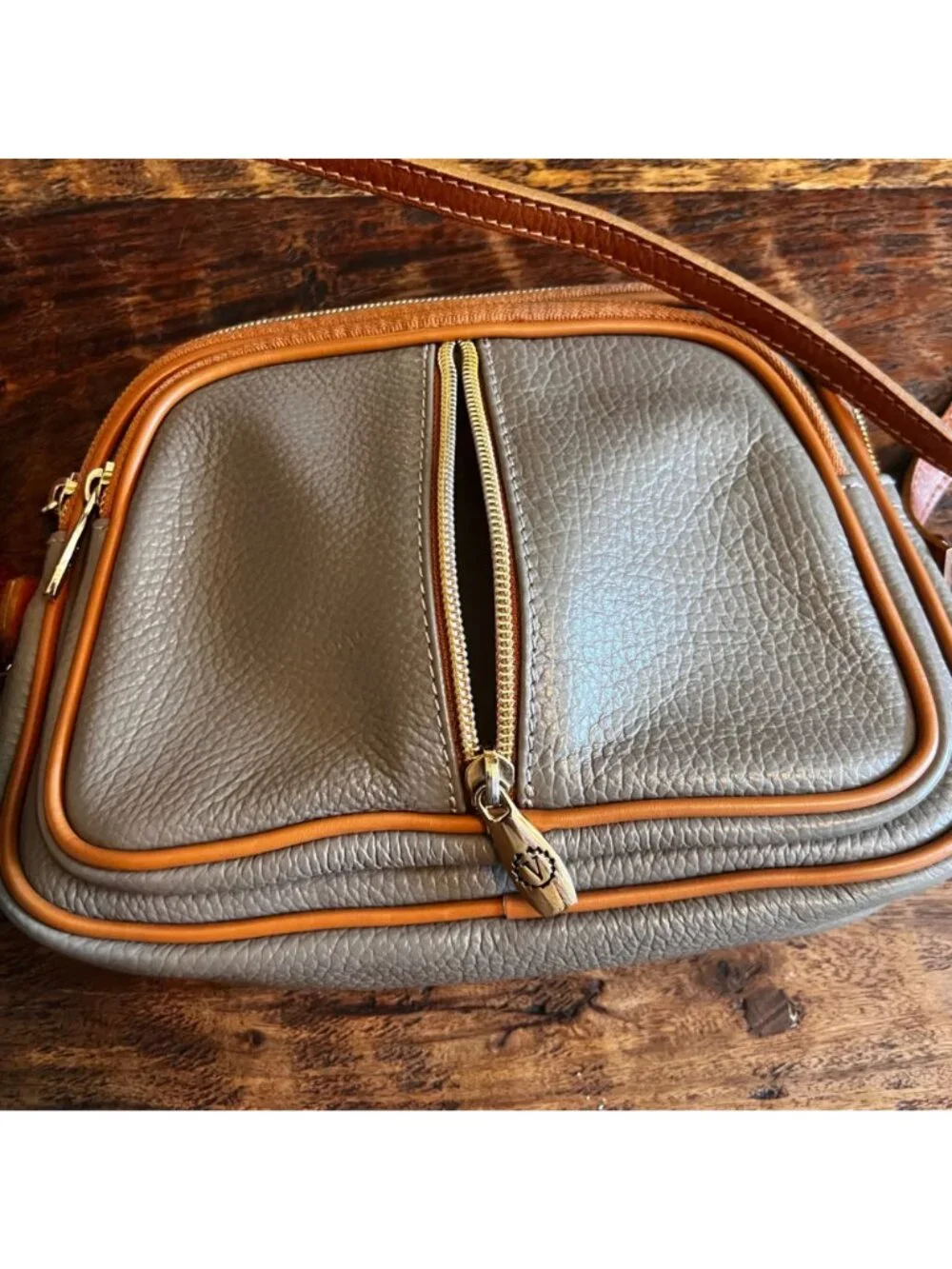 Valentina Genuine Full Grain Italian Leather Crossbody Bag